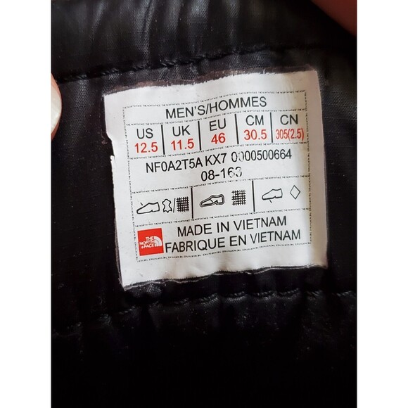 The North Face Boots Men 12.5 Thermoball Versa Black Hiking Lace Up Camp Trek - Picture 12 of 14